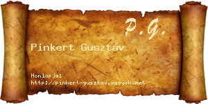 Pinkert Gusztáv névjegykártya