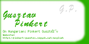 gusztav pinkert business card